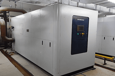 乌鲁木齐国际纺织中心使用方快锅炉7台2800KW低氮冷凝燃气真空热水锅炉