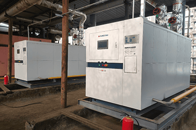 成都居然之家金沙店使用方快锅炉2台1400kw超低氮冷凝燃气真空热水锅炉案例