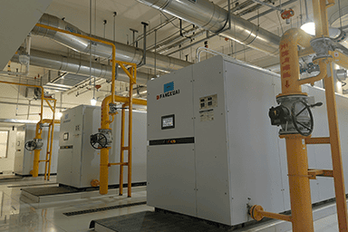 2.1MW超低氮冷凝燃气真空热水锅炉机组
