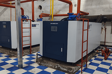 宁夏西部热电有限公司使用方快锅炉两台700kw全预混完全冷凝燃气常压热水锅炉案例