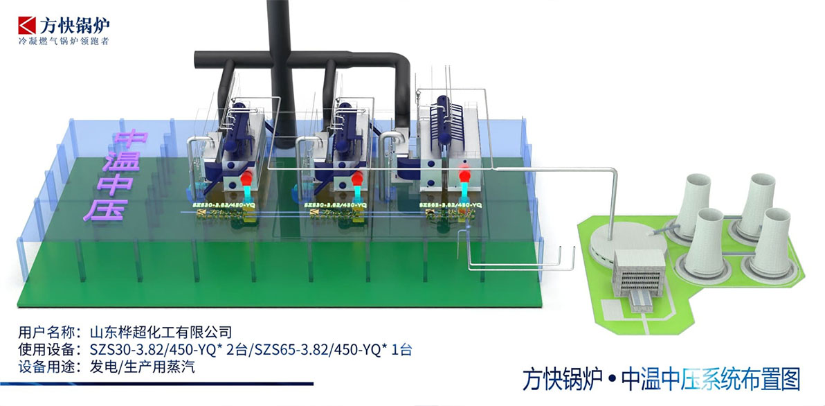 电厂启动炉系统布局示意图